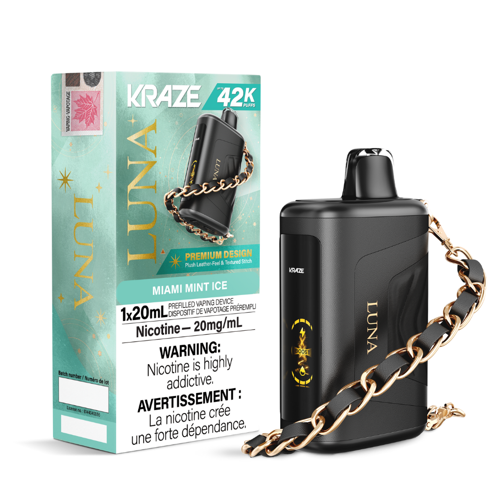 Kraze Luna Disposable Vape - 42K Puffs - 20mL - Miami Mint Ice
