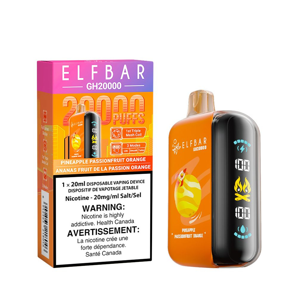 Elf Bar GH20k Disposable Vape - 20K Puffs - 20ml - Pineapple Passionfruit Orange