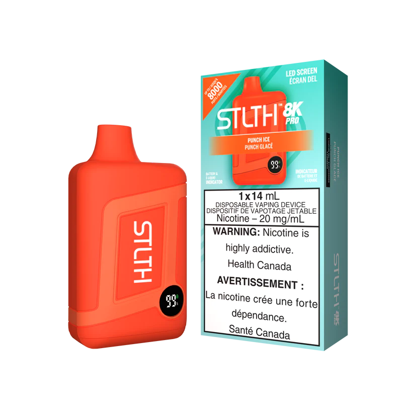 STLTH 8K Pro Disposable Vape - 8K Puffs - 14mL - Punch Ice