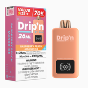 Drip'n by Envi 26mL Disposable Vape - 70K Puffs - 26mL - Raspberry Peach Mango Ice