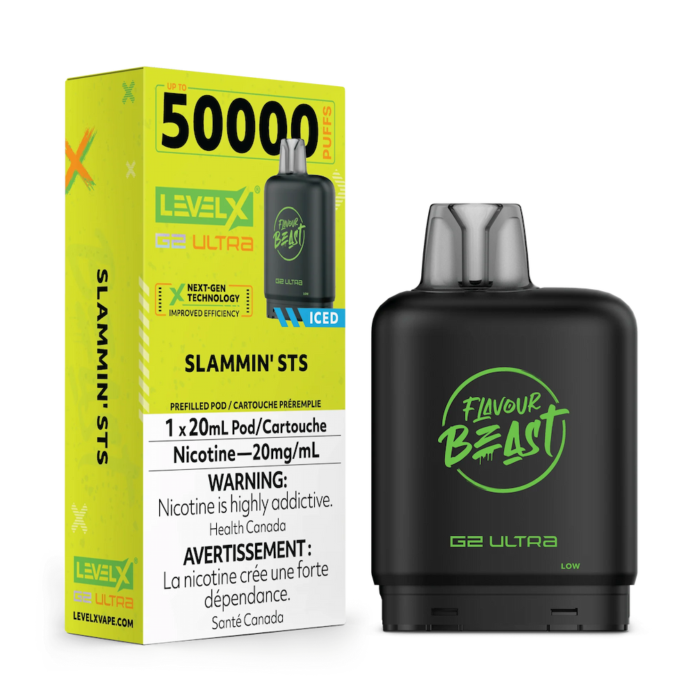 Slammin STS - Flavour Beast Level X G2 Ultra Replacement Vape Pod - 50K Puffs - 20mL