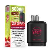Sour Gushin S. Cherry Watermelon - Flavour Beast Level X G2 Ultra Replacement Vape Pod - 50K Puffs - 20mL