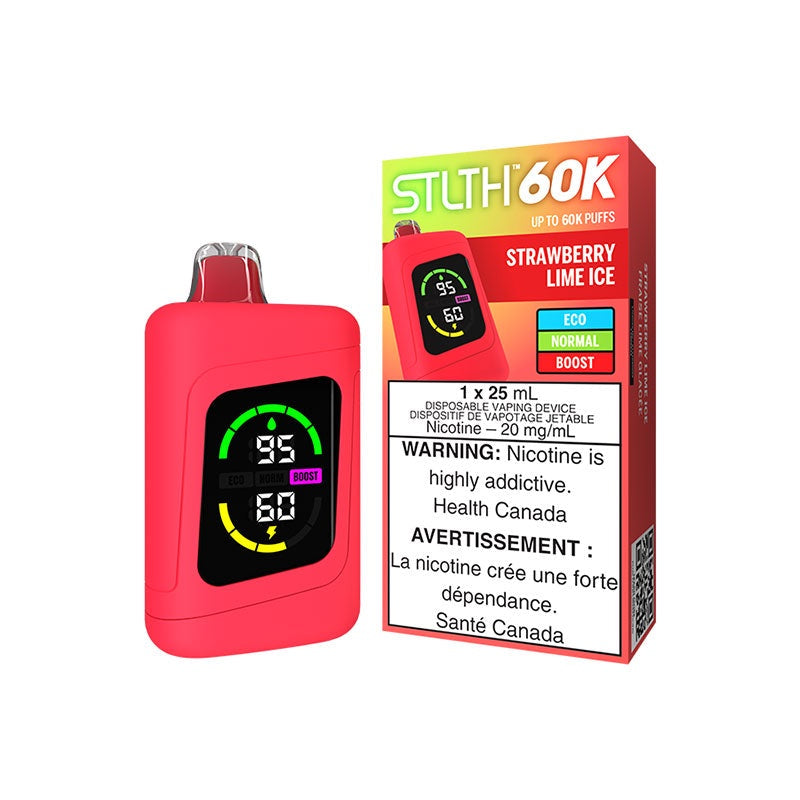 STLTH 60K Disposable Vape - 60K Puffs - 25mL - Strawberry Lime Ice