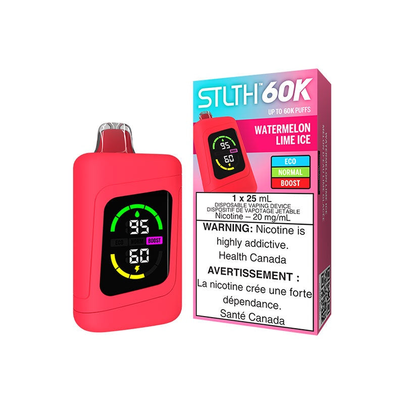 STLTH 60K Disposable Vape - 60K Puffs - 25mL - Watermelon Lime Ice