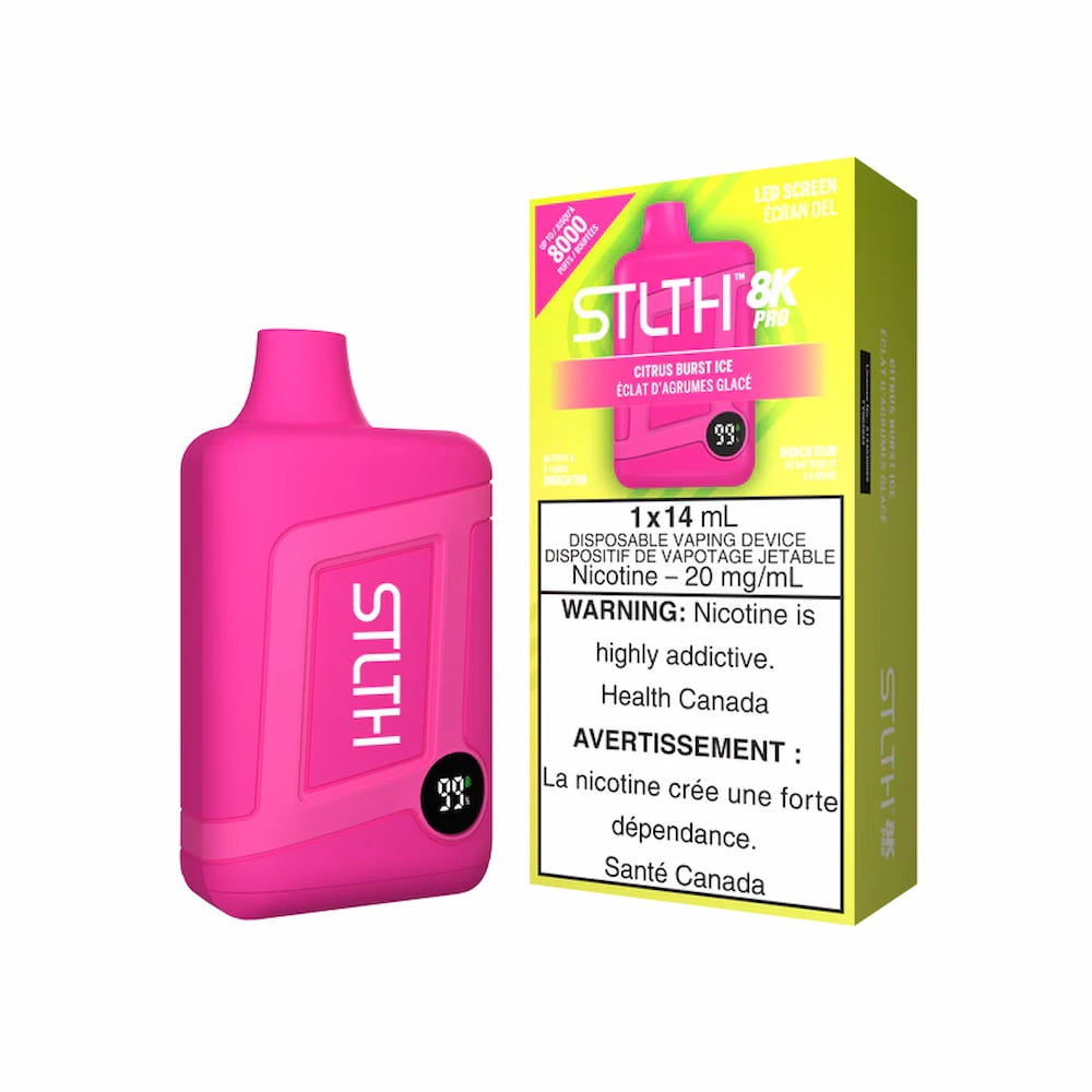 STLTH 8K Pro Disposable Vape - 8K Puffs - 14mL - Citrus Burst Ice