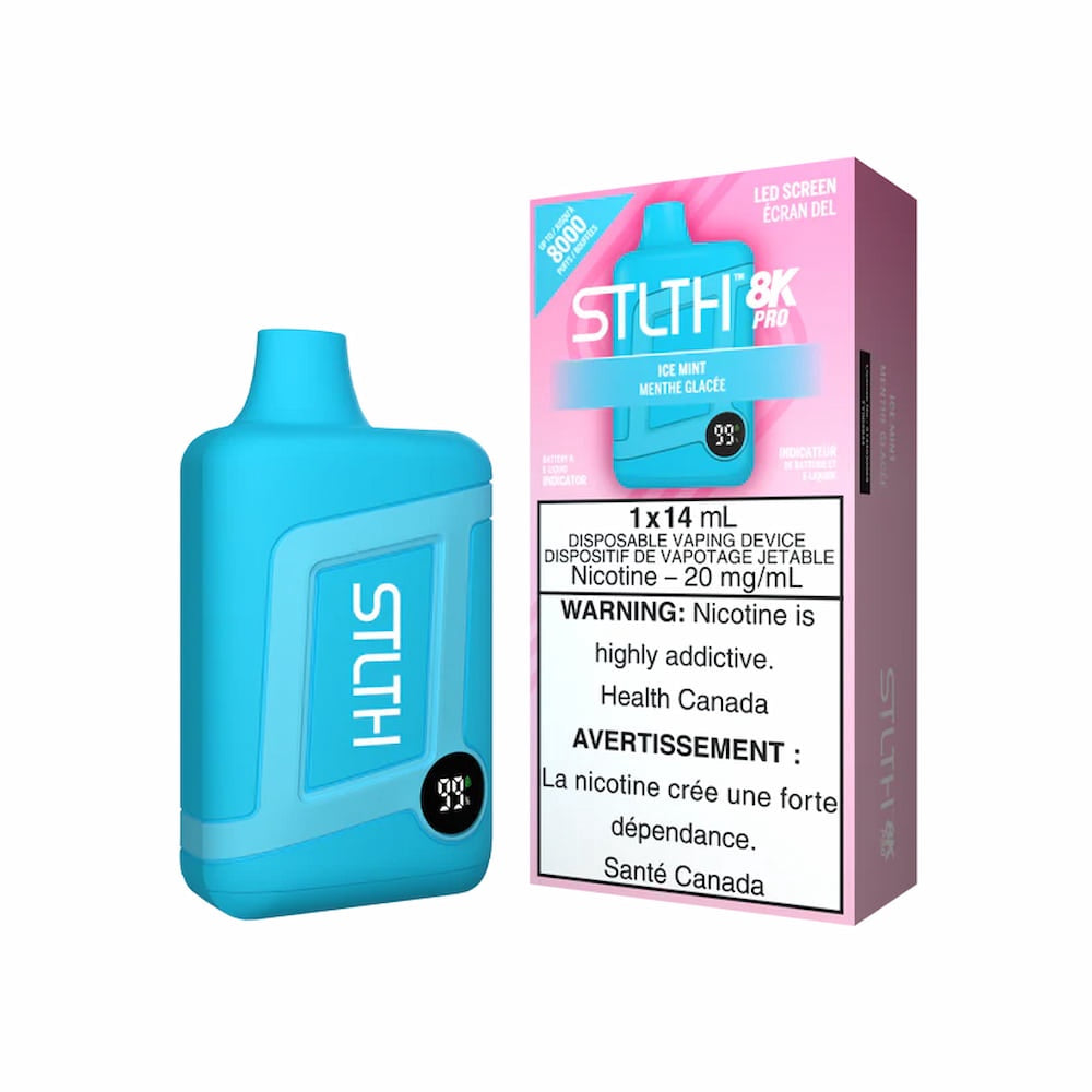 STLTH 8K Pro Disposable Vape - 8K Puffs - 14mL - Ice Mint