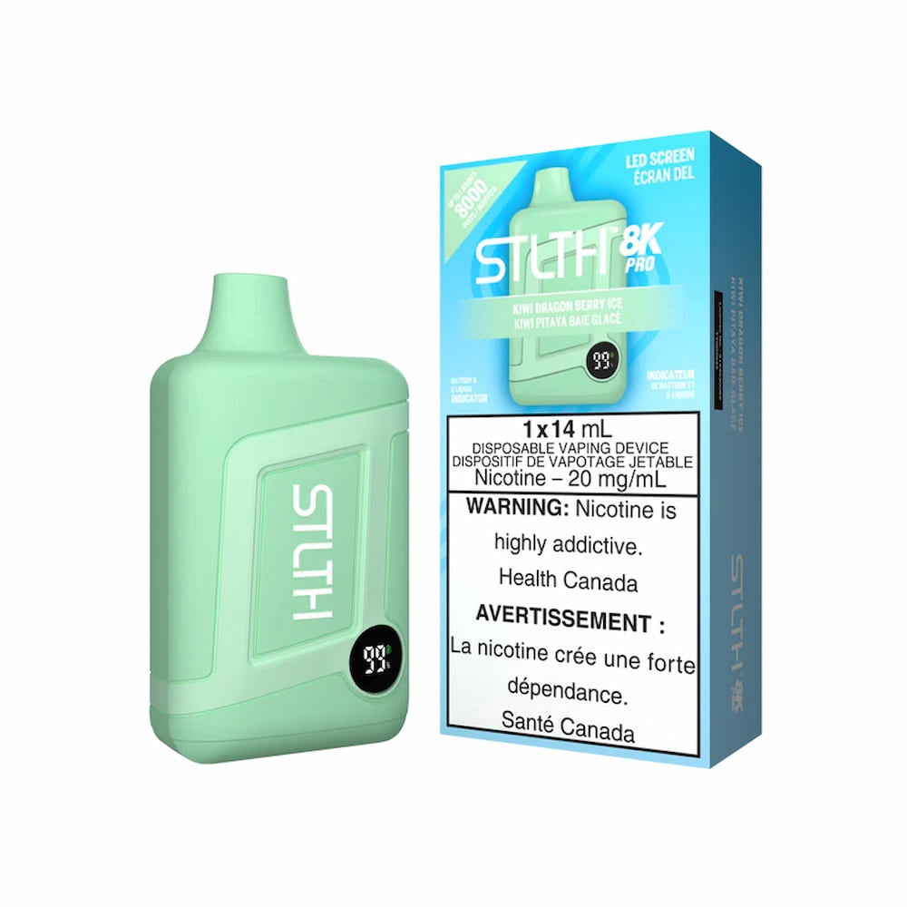 STLTH 8K Pro Disposable Vape - 8K Puffs - 14mL - Kiwi Dragon Berry Ice