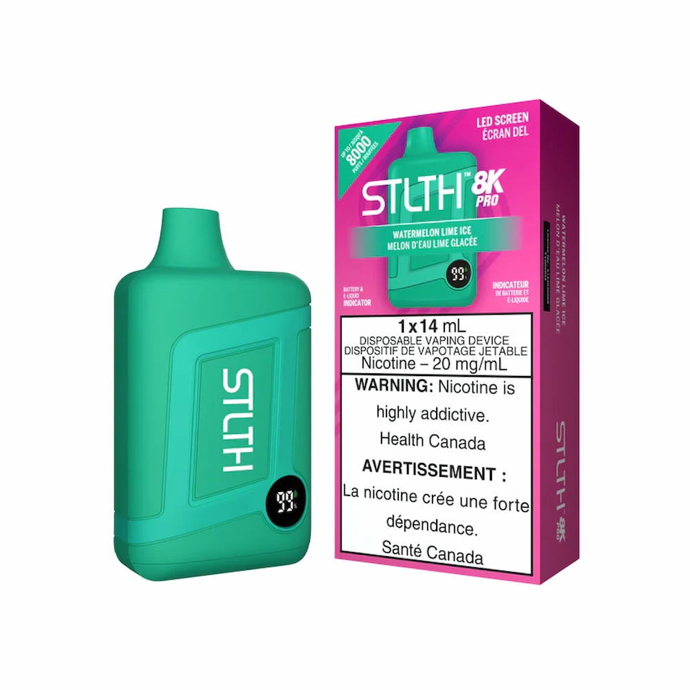 STLTH 8K Pro Disposable Vape - 8K Puffs - 14mL - Watermelon Lime Ice