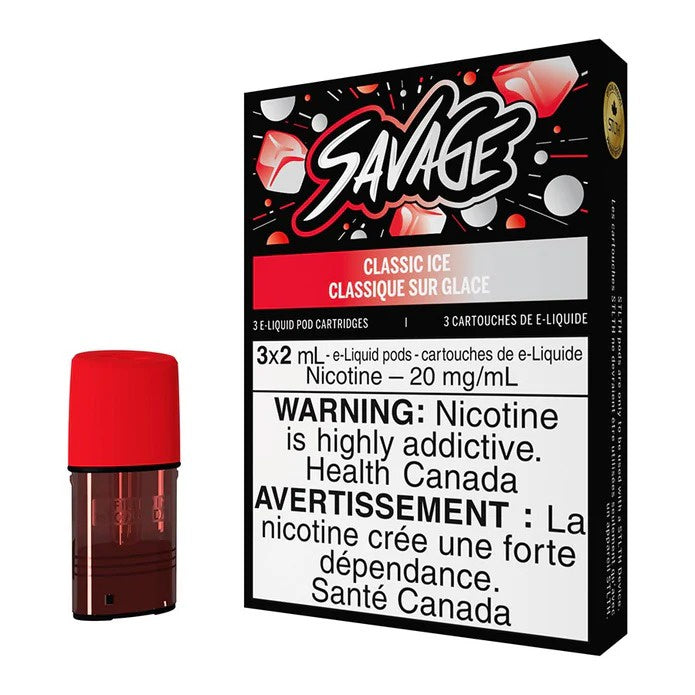 Classic Ice - STLTH SAVAGE Pre-Filled Pods - 3x2mL
