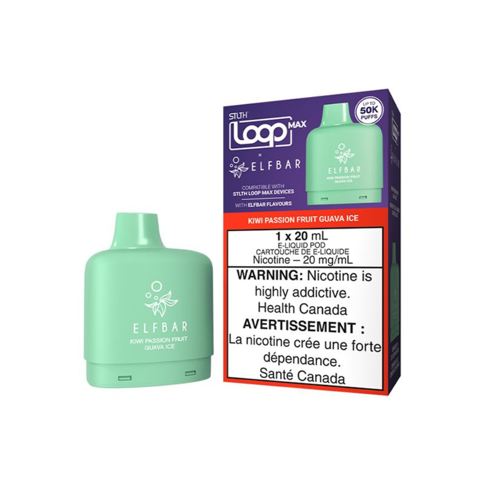 Kiwi Passion Fruit - STLTH Loop Max X Elfbar Vape Pod - 50K Puffs - 20mL