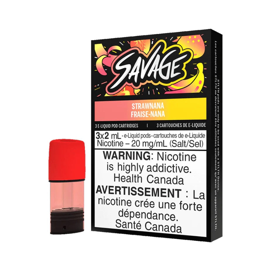 Strawnana - STLTH SAVAGE Pre-Filled Pods - 3x2mL