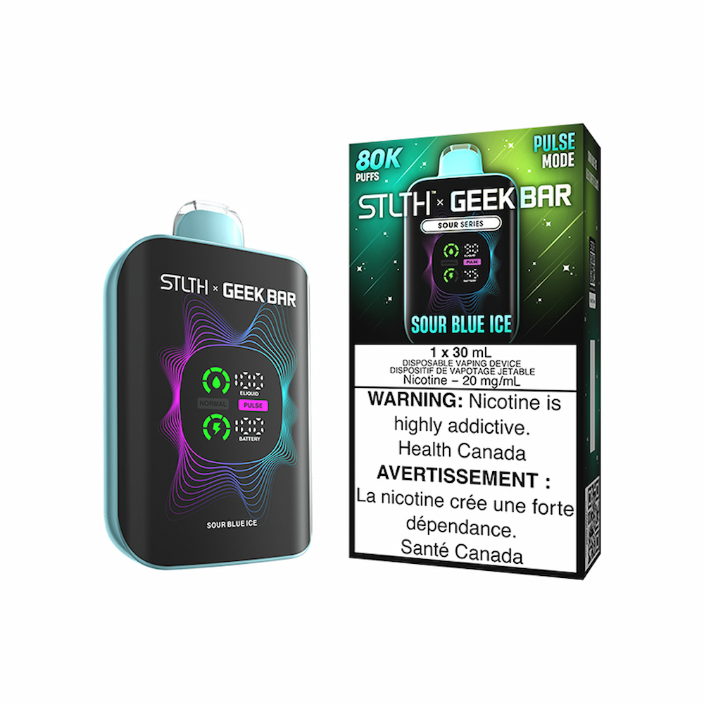 STLTH X Geek Bar Disposable Vape - 80K Puffs - 30mL - Sour Blue Ice