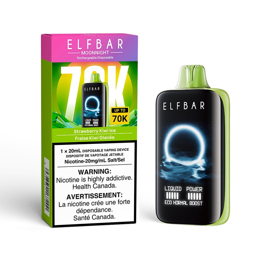 Elf Bar MoonNight 70K Disposable Vape - 70K Puffs - 20ml - Strawberry Kiwi Ice