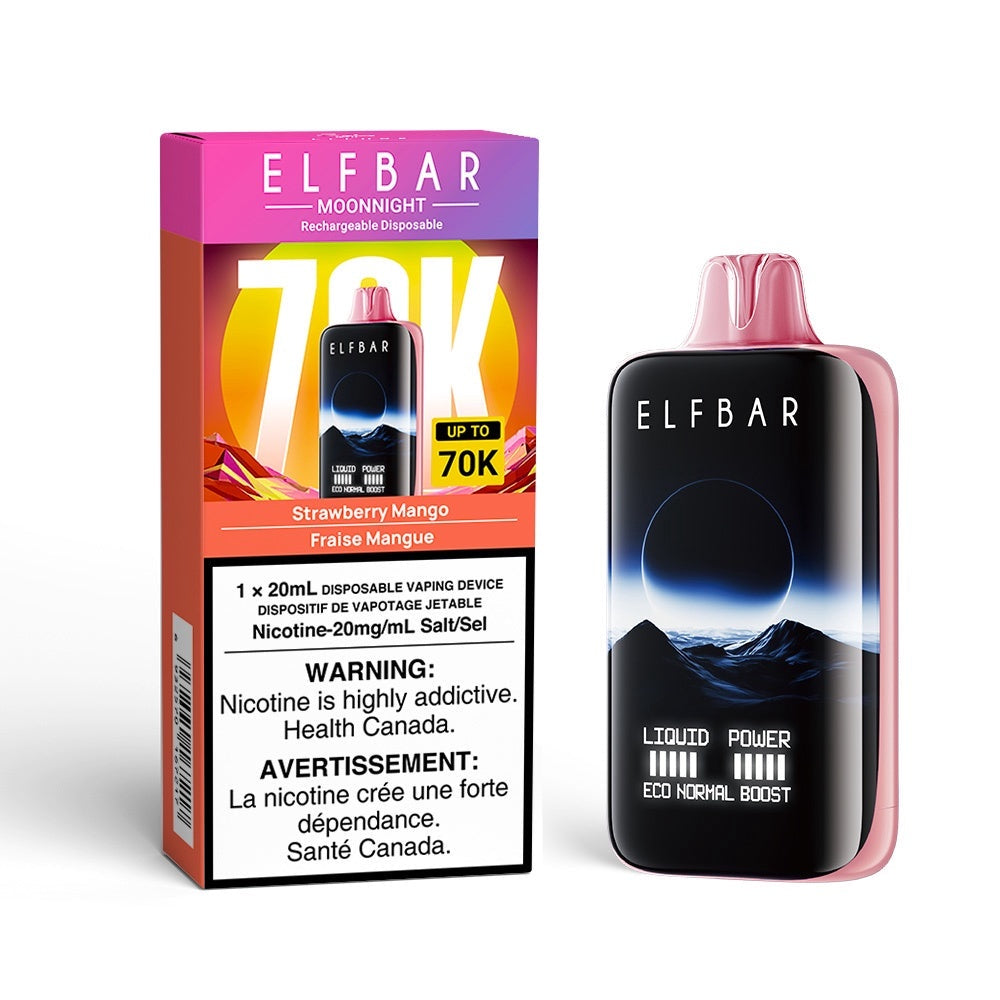 Elf Bar MoonNight 70K Disposable Vape - 70K Puffs - 20ml - Strawberry Mango