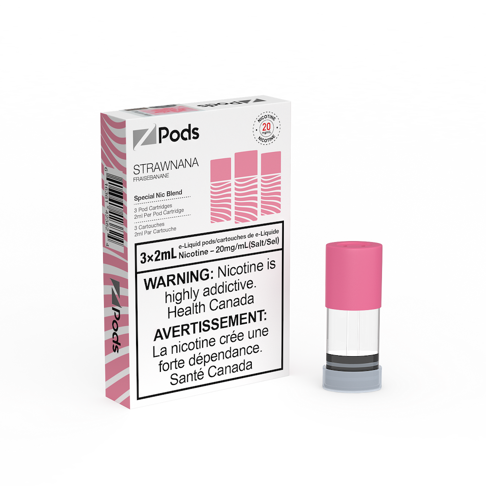 ZPods Pre-Filled Pods - 3 Pack - Strawnana - 20mg - 2mL