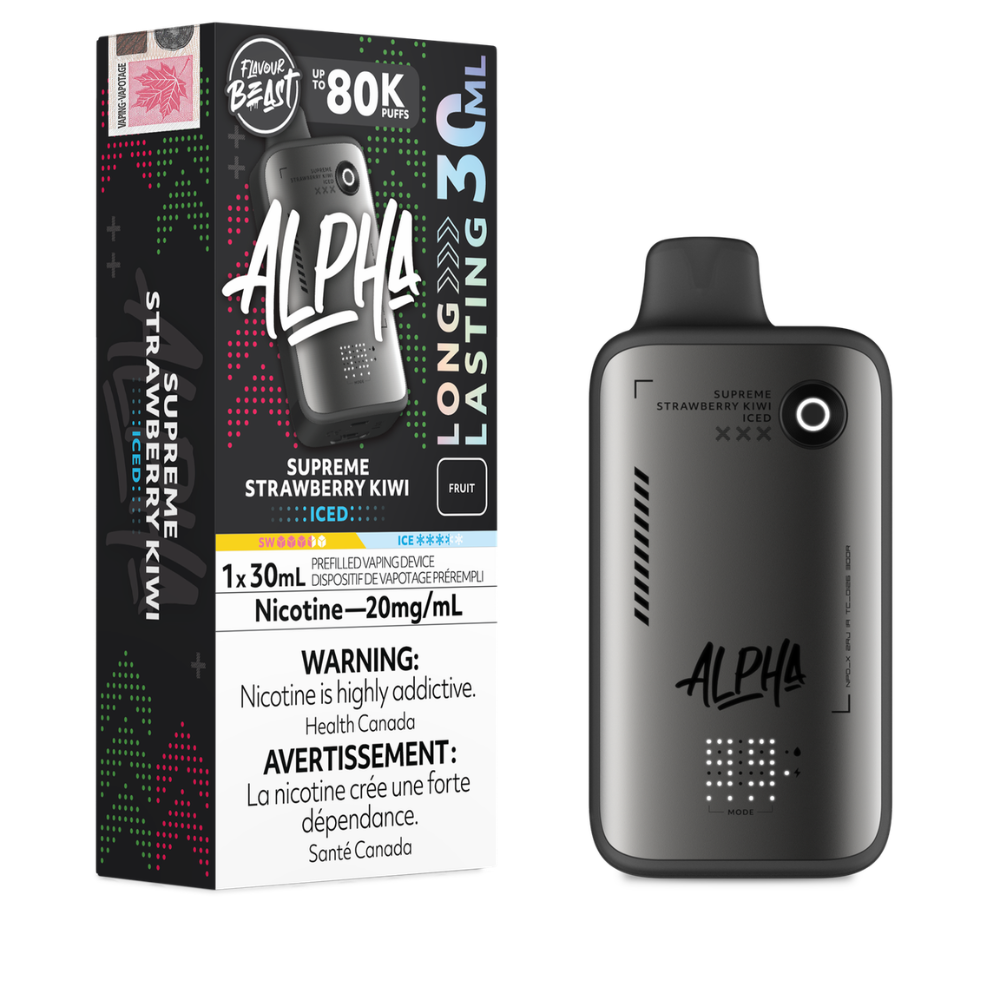 Flavour Beast Alpha Disposable Vape - 80K Puffs - 30mL - Supreme Strawberry Kiwi Iced