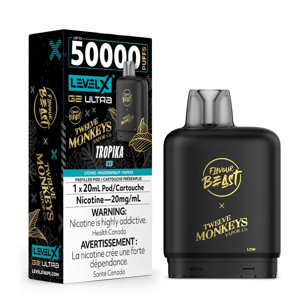 Tropika Iced - Flavour Beast Level X G2 Ultra Replacement Vape Pod - 50K Puffs - 20mL