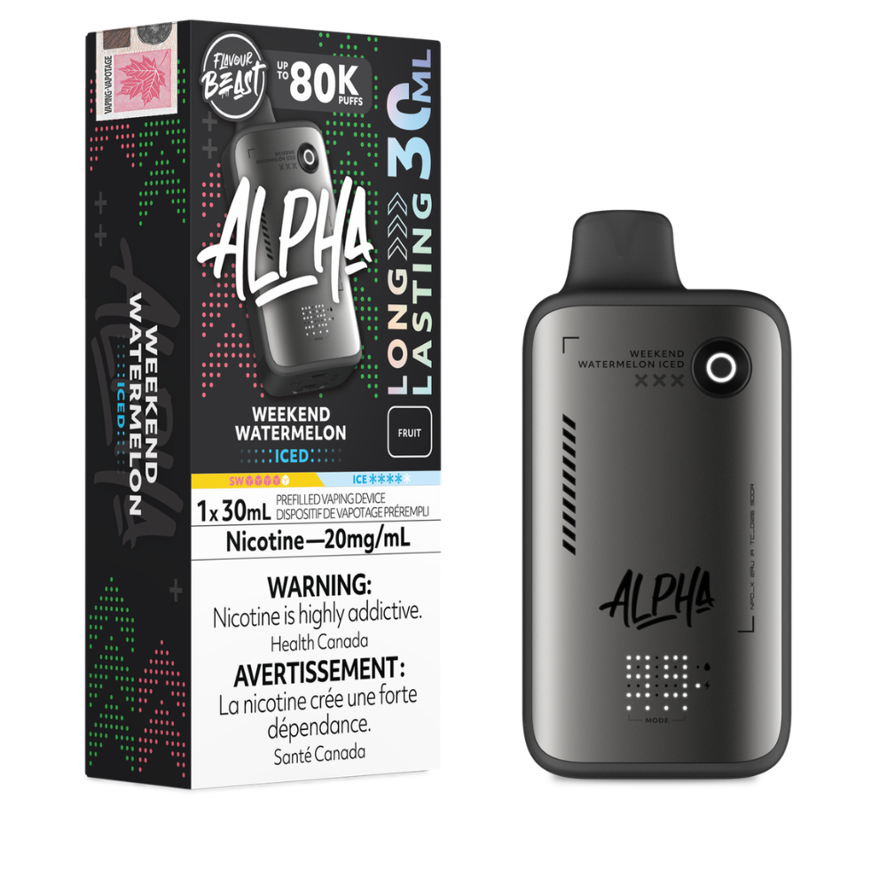 Flavour Beast Alpha Disposable Vape - 80K Puffs - 30mL - Weekend Watermelon Iced