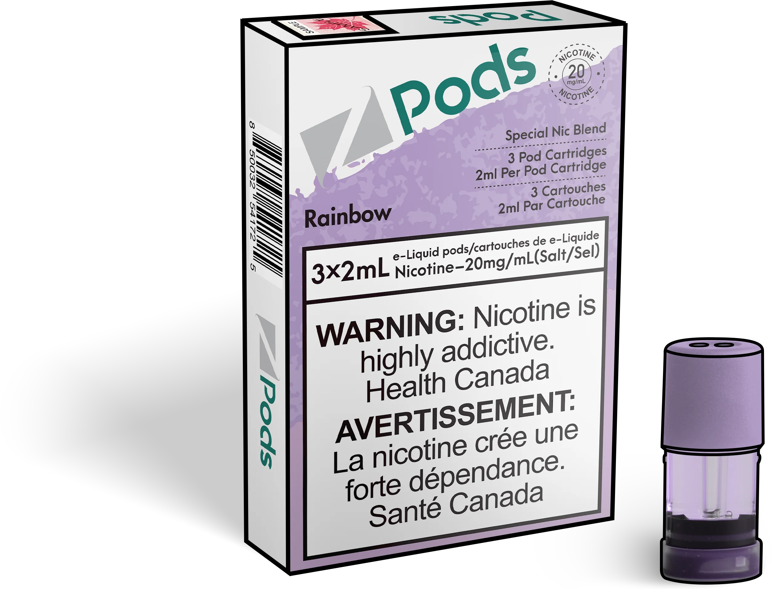 ZPods Pre-Filled Pods - 3 Pack - Rainbow - 20mg - 2mL