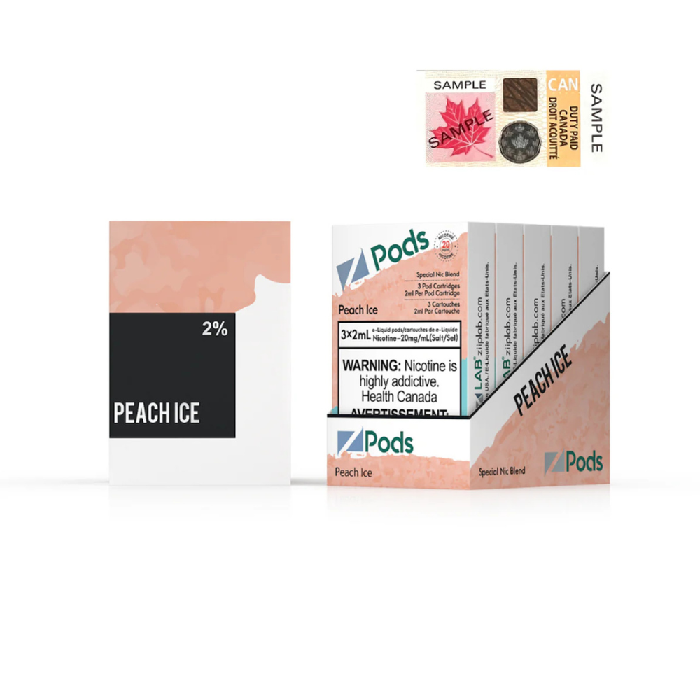 ZPods Pre-Filled Pods - 3 Pack - Peach Ice - 20mg - 2mL